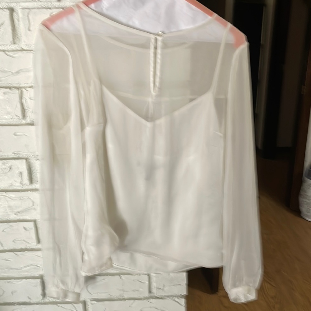 Super cute white see through WHBM